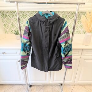 Aperture Insulated Colorful Aztec Print Ski & Snowboarding Jacket Size M Women's